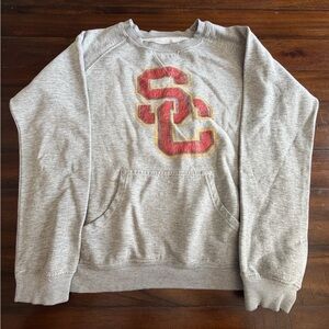USC Trojans SC Logo Crewneck Sweatshirt | Heather Gray | Size Large